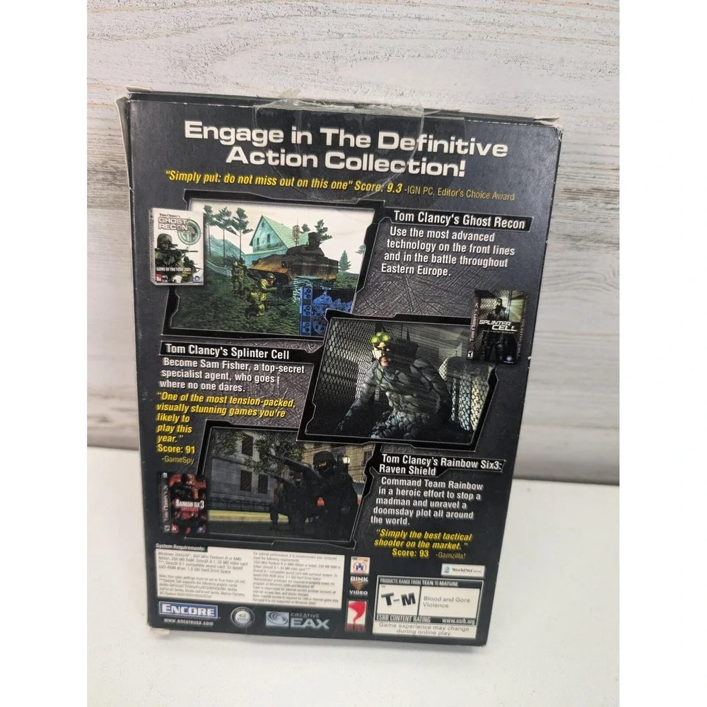 Tom Clancy's Chronicles PC‎ Game DVD Case Manual Ubisoft NTSC Shooter CIB